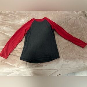 Nautica boys red and gray long sleeve shirt size 10/12
